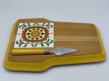 Japanese Mid Century Charcuterie Cheeseboard, Cutting Board Set