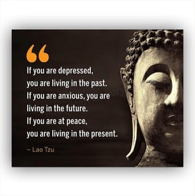 Lao Tzu, Buddha Inspirational Color Lithograph