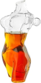 Female Torso Glass Liqour Decanter