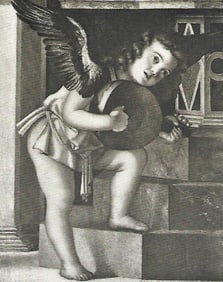Early 1900's Half-tone Print, #248 Angel With Guitar