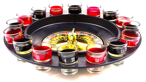 Shot Glass Roulette Wheel Drinking Game