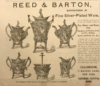 1874 Reed & Barton Silver Advertisement