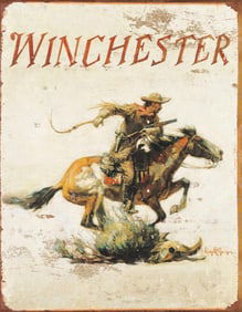 Winchester Cowboy Metal Pub Bar Sign