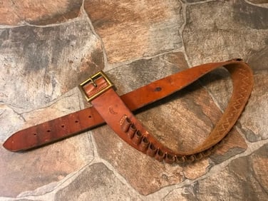 Vintage Hunter Leather Cartridge Gun Belt