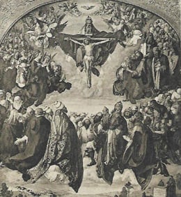 Early 1900's Half-tone Print, #783F Adoration of the Trinity