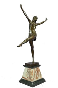 After Chiparus, Art Deco Dancer Bronze Sculpture
