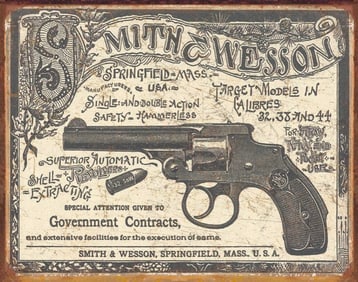 Smith Wesson Metal Pub Bar Sign