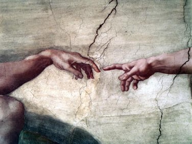 Creation of Adam, Sistine Chapel Ceramic Tile