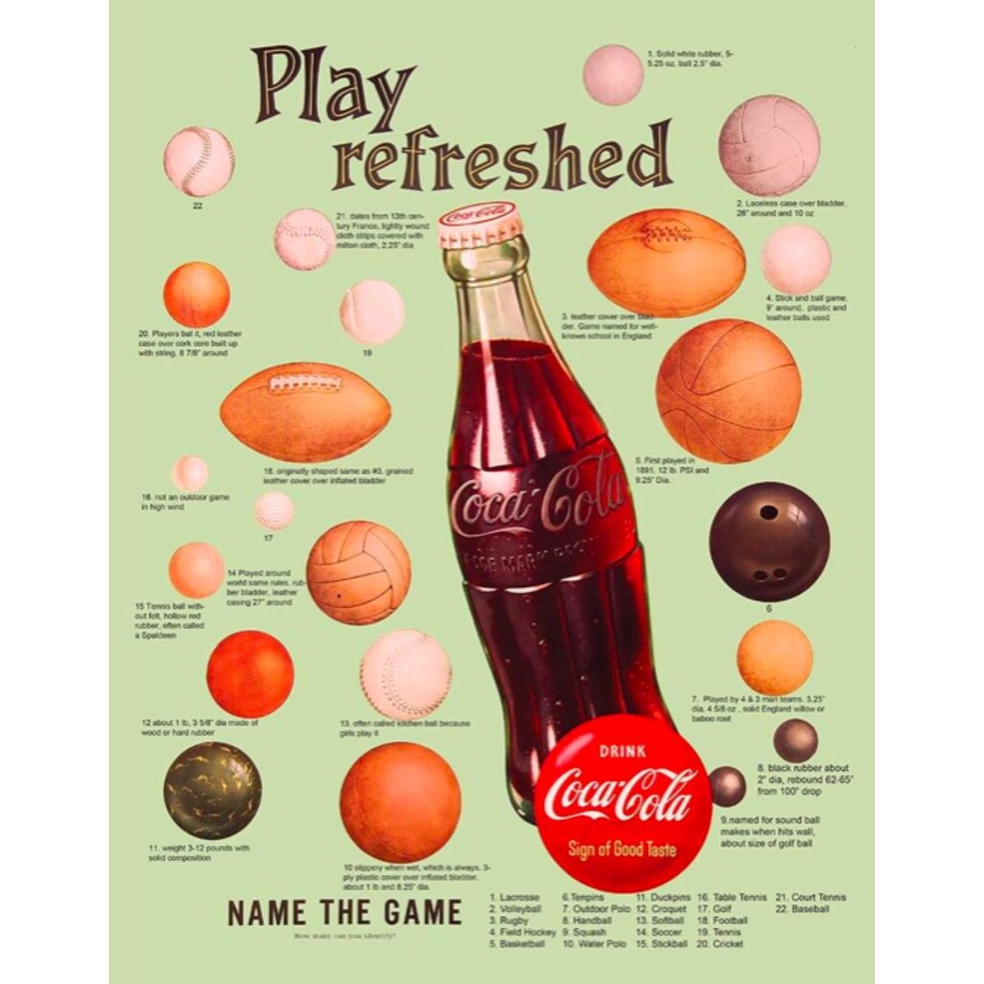 Coca Cola Sports Metal Sign (1 of 1)