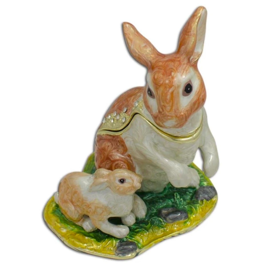 Spring Rabbits, Bunny Family Trinket Jewel Box (1 of 3)