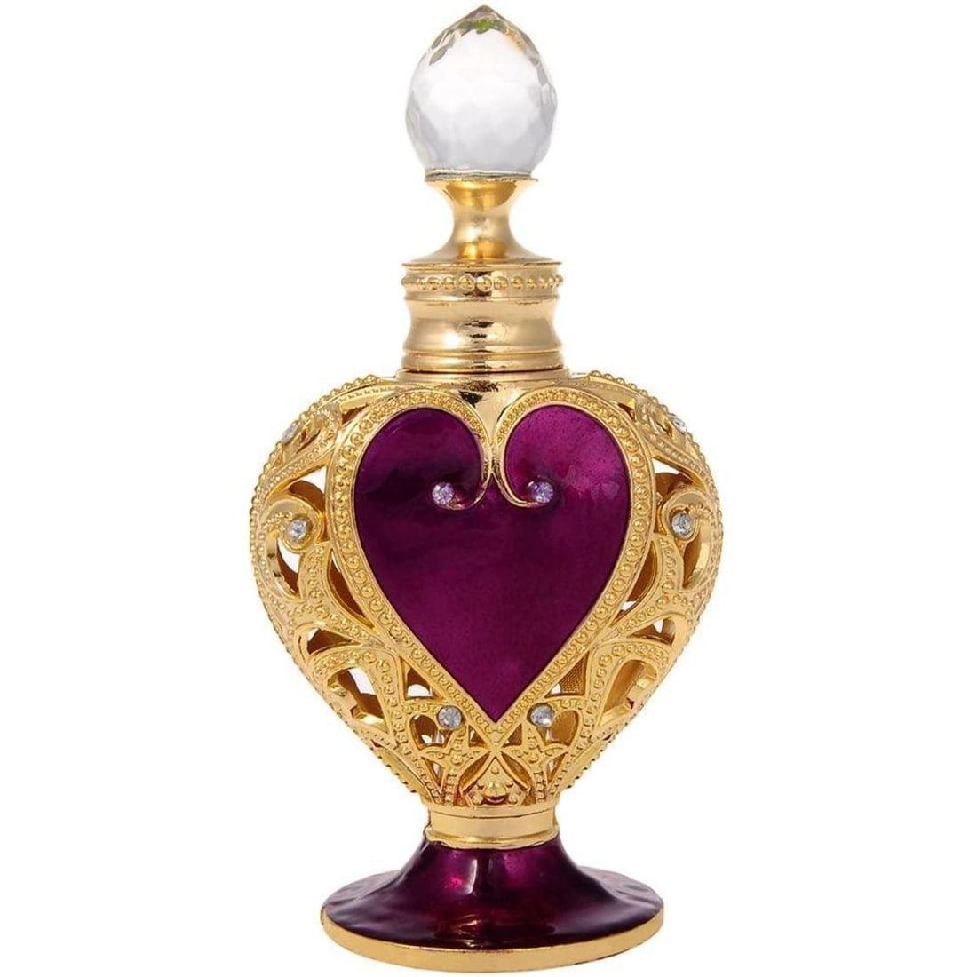 Valentine Heart Gilt Crystal Perfume Decanter (1 of 3)
