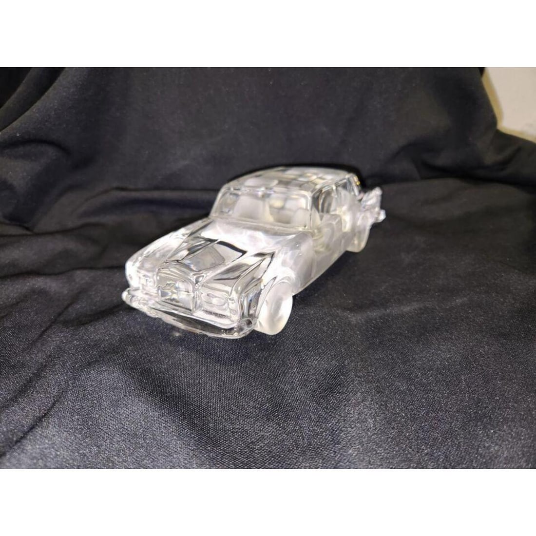 Crystal Rolls Royce Motorcar Paperweight: Lead crystal Rolls Royce motorcar paperweight, desk display. 7"L X 2 1/2" W X 2" H.