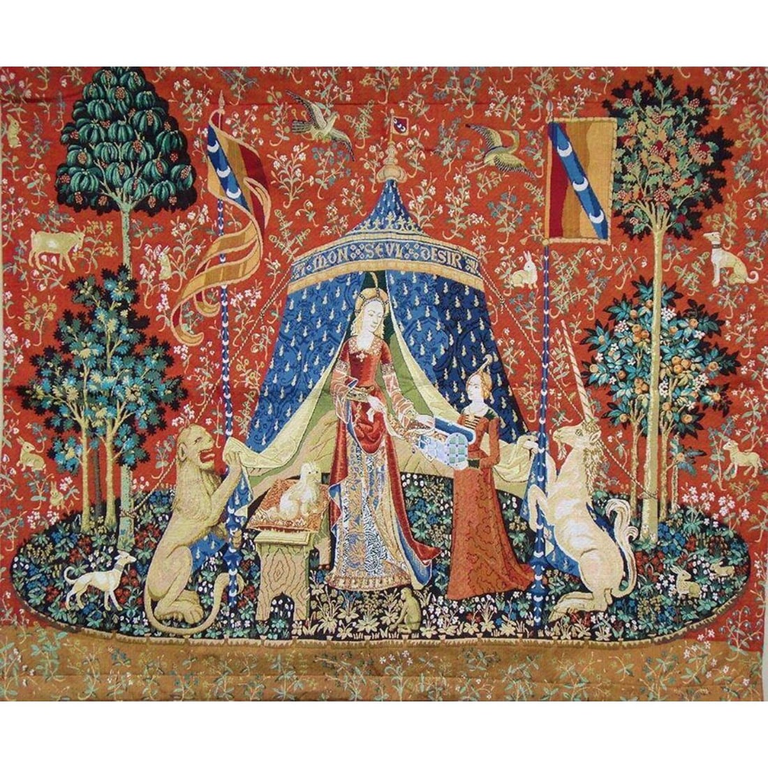 The Lady And The Unicorn Tapestry Wall Hanging (1 of 6)