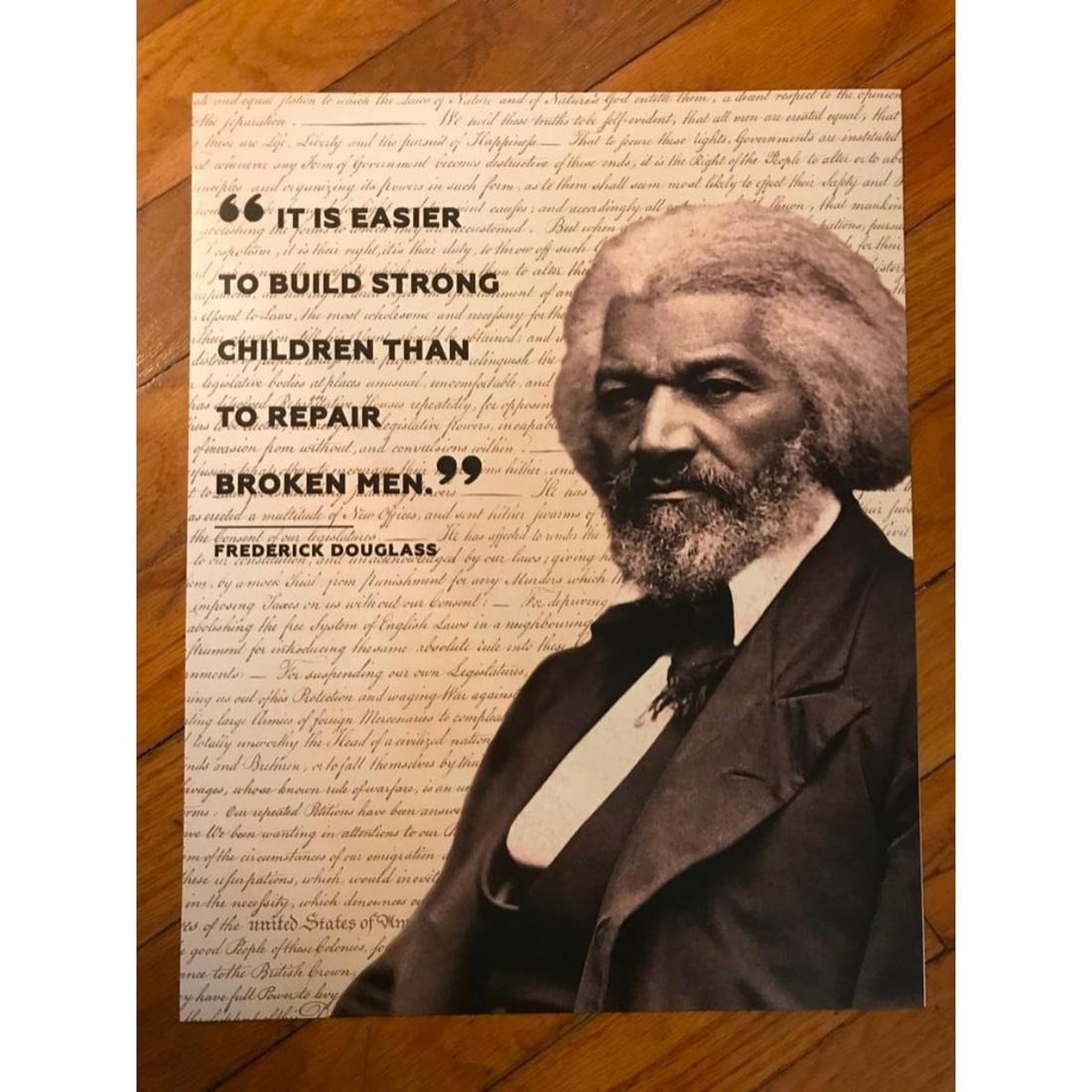 Frederick Douglas Quote Lithograph Print (1 of 1)