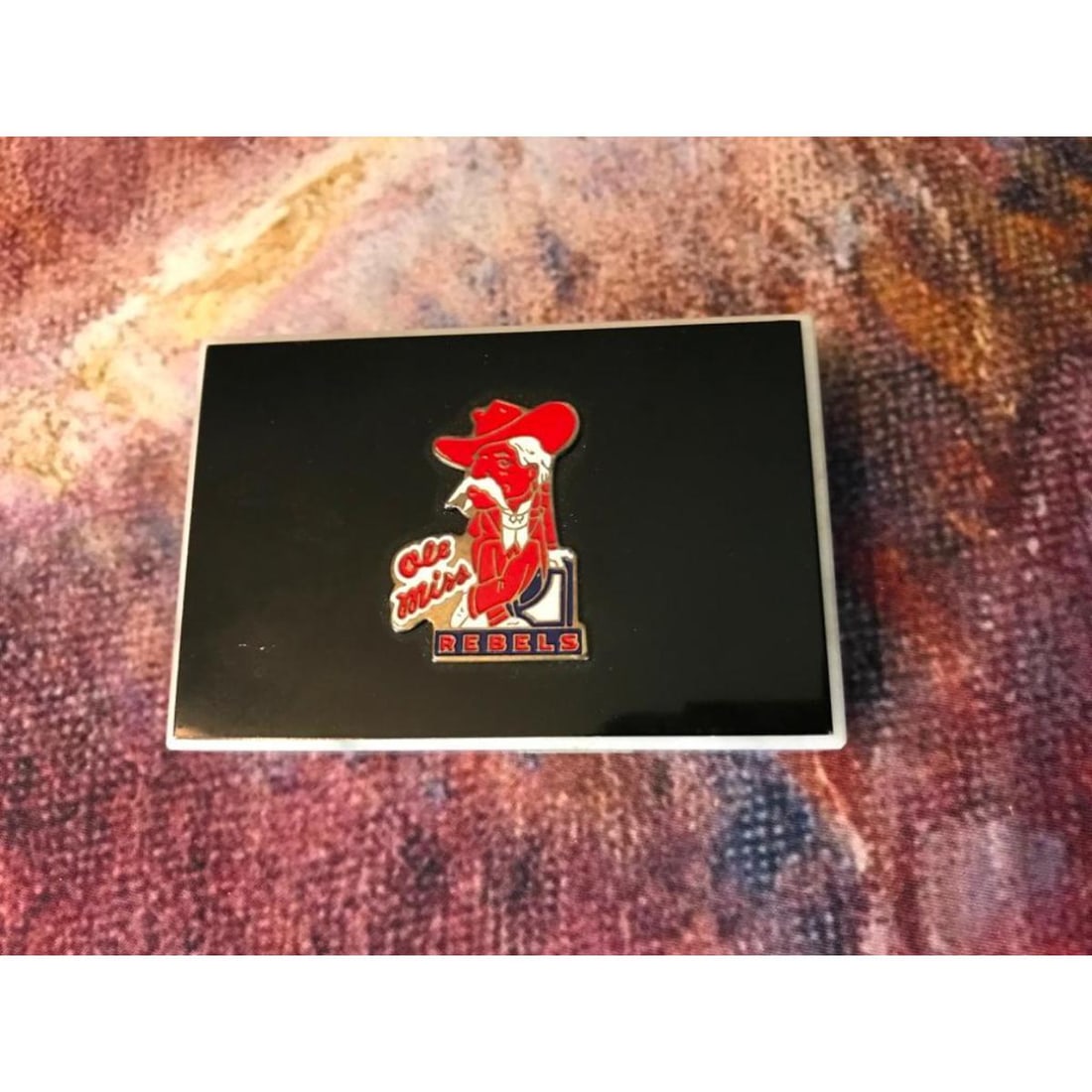 Rare Ole Miss Colonel Rebel Mascot Marble Paperweight (1 of 2)