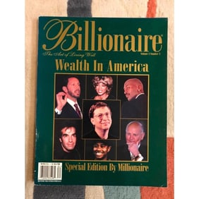 Rare Vintage 1990s Billionaire Magazine