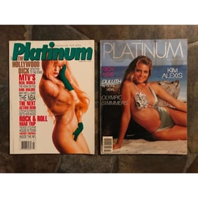 Rare! Pair of Vintage Platinum Gentlemen's Magazines