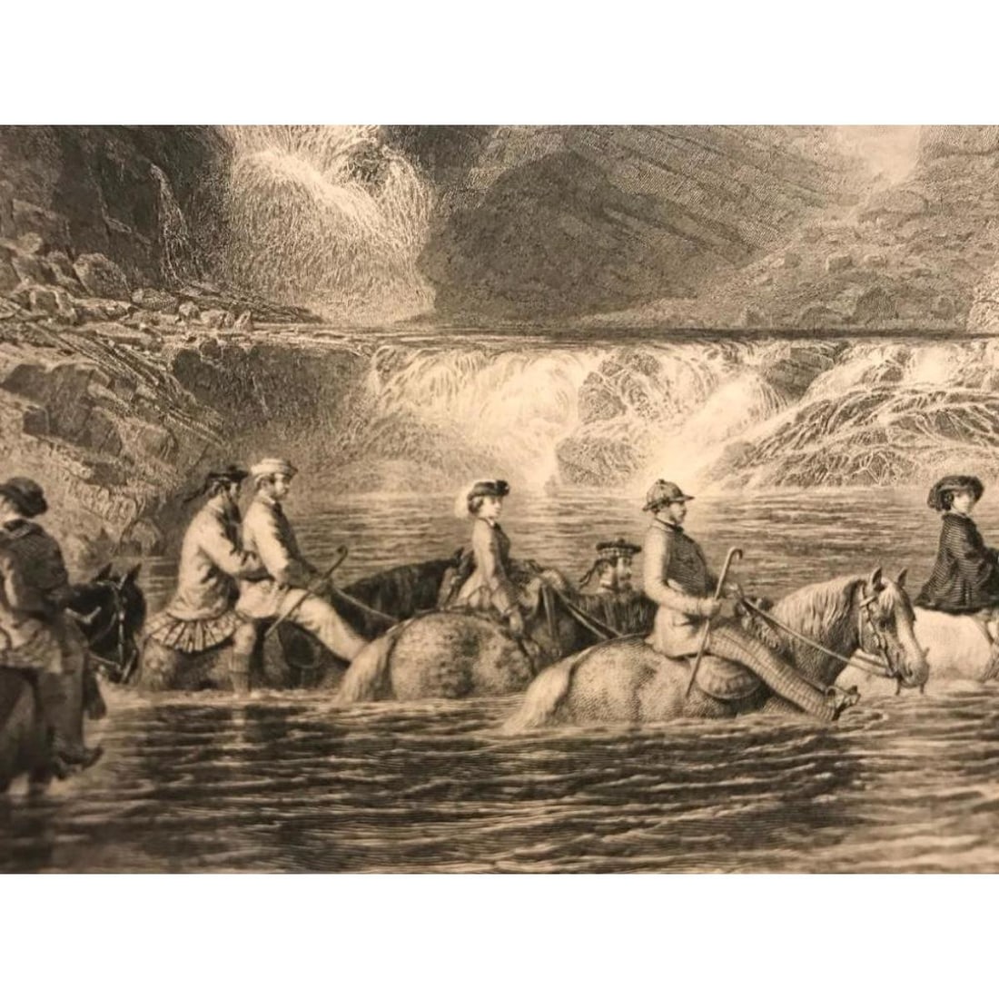 19thc Steel Engraving, Queen Victoria, Scotland (1 of 2)