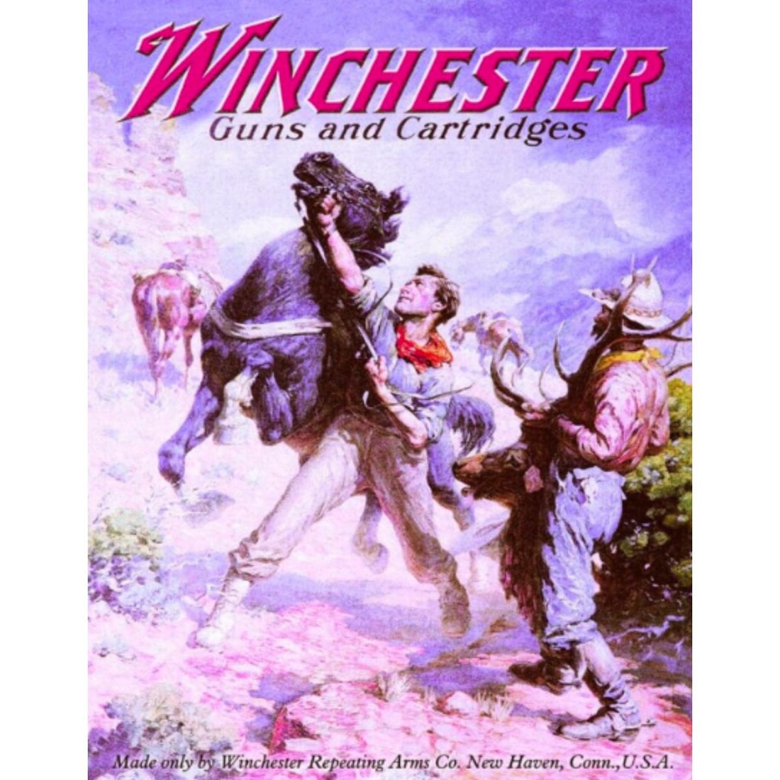 Winchester Guns Metal Pub Bar Sign (1 of 1)