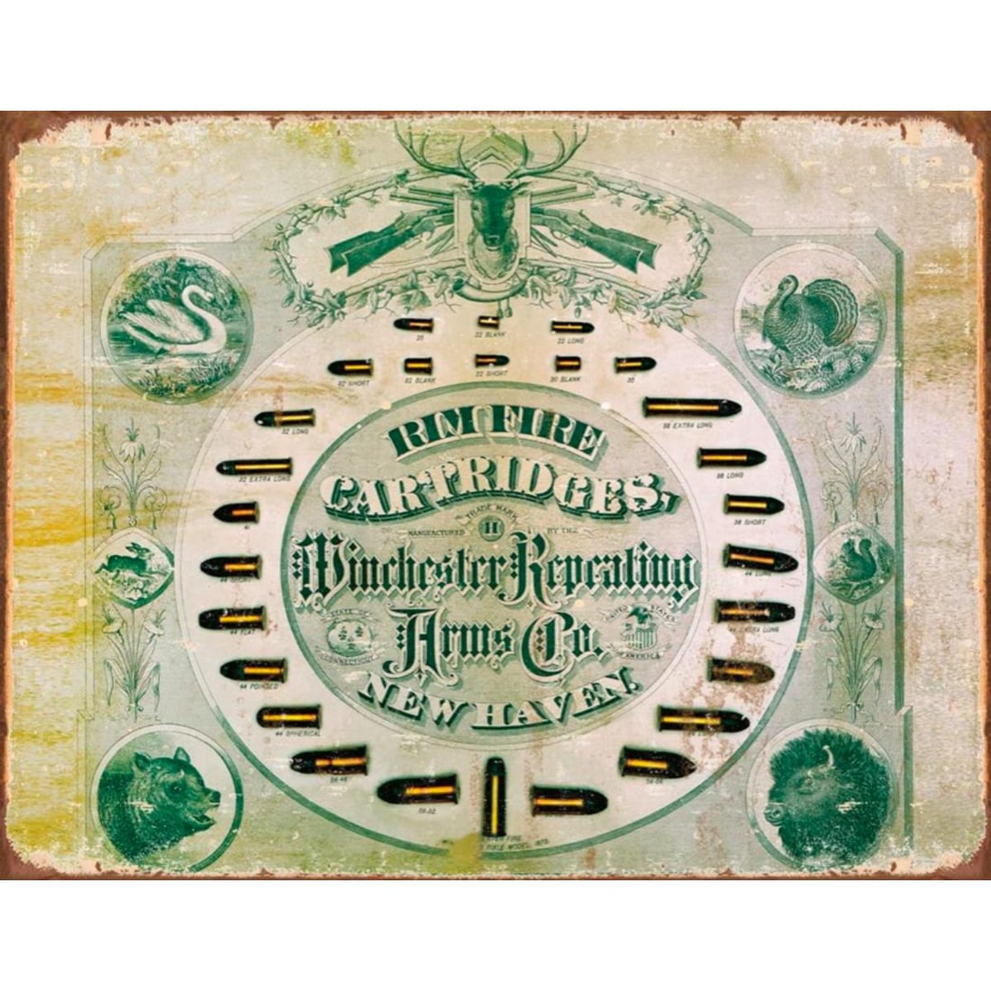 Winchester Cartridges Metal Pub Bar Sign (1 of 1)