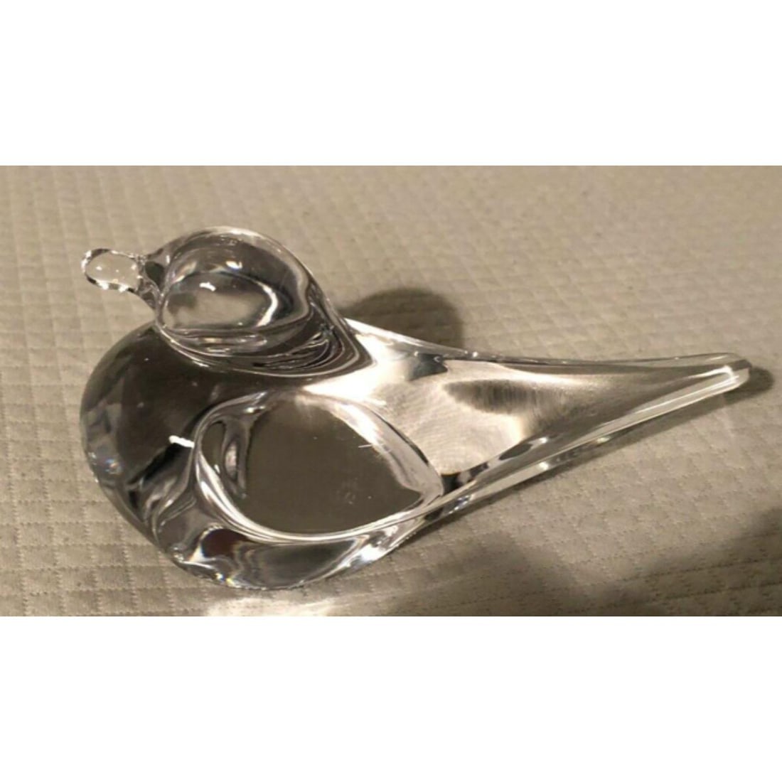 Daum French Crystal Duck Paperweight (1 of 7)