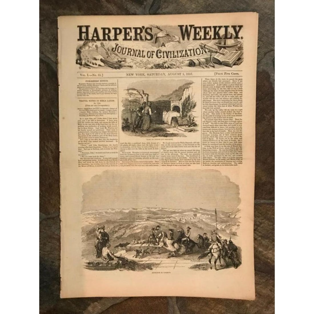 19th Century Harper's Weekly, India, New England College Life, Syracuse NY (1 of 3)