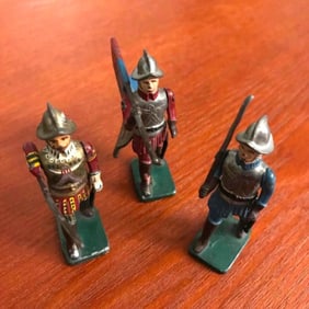 Vintage Hand-painted Lead Toy Soldiers