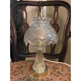 German Cut Crystal Boudoir Lamp