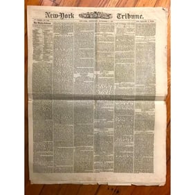 150 Year Old New York Tribune Newspaper