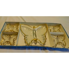 Mid Century Glass Butterfly Dishes
