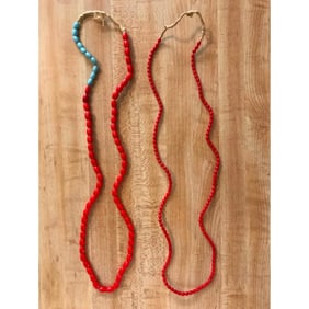Pair of African Trade Beads Necklaces