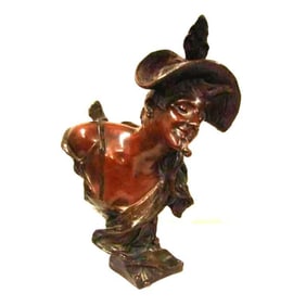 Georges Van de Straeten, Art Nouveau Bronze Bust