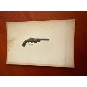 Rare 19th Cabinet Card, Percussion Revolver