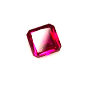 1.9 Burmese Red Square Cut Ruby Simulant