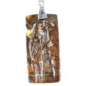 Australian Boulder Opal Bird Pendant Necklace