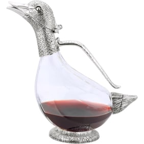 Silverplated Duck Wine Decanter