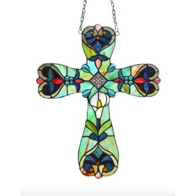Stained Art Glass Cross
