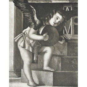 Early 1900s Half-tone Print, #248 Angel With Guitar