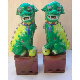 Vintage Pair of Vintage Chinese Foo Dogs