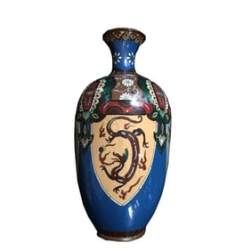 19thc Japanese Meiji Cloisonne Cabinet Vase