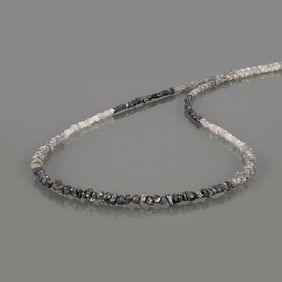 Natural Raw Diamonds Sterling Necklace