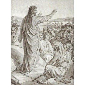 Early 1900s Half-tone Print, #797i Sermon of the Mount