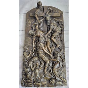 The Descent From The Cross Bronze Plaque