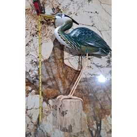 Blue Heron Wooden Sculpture