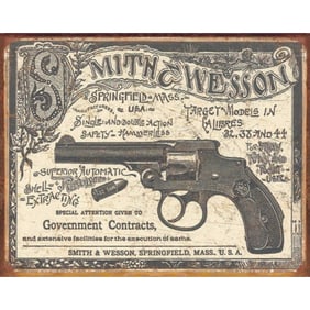 Smith Wesson Metal Pub Bar Sign