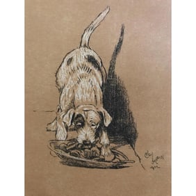 Early 1900s Lithograph, A Dog Day