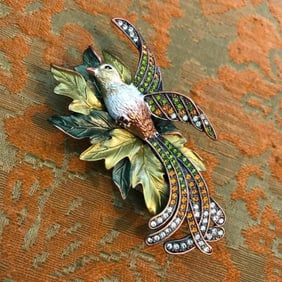 Golden Bird Trinket Jewel Box