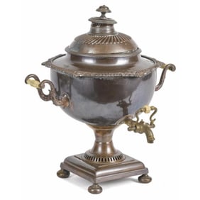 19thc Regency Copper Samovar Urn