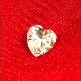 4.7ct Russian Heart Shaped Cubic Zirconia Crystal