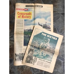 Vintage 1960's Newspapers, Vietnam, The Sixties
